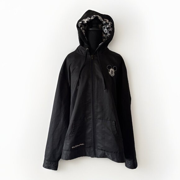 Walt Disney World Mickey Mouse Jacket Windbreaker Hooded Women’s 2XL parks Trip - Picture 1 of 14